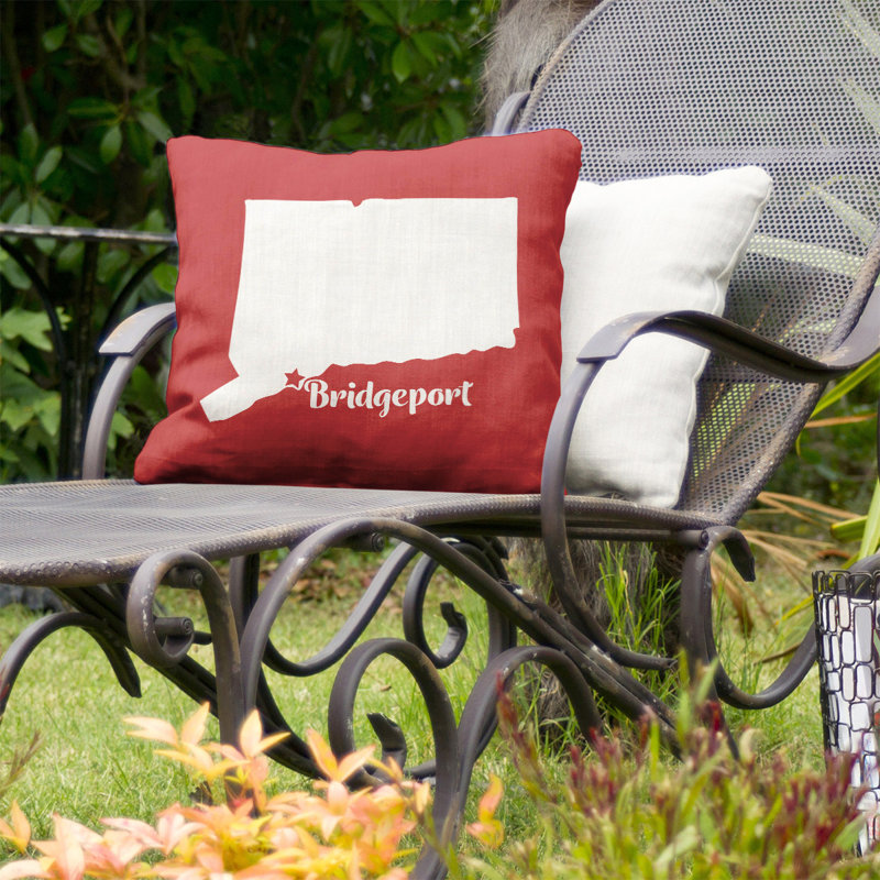 Coussin intérieur/extérieur, Fort Wayne, 26 po x 26 po, Rouge