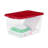 64 Qt. Clear Plastic Latching Lid Storage Bin Container Tote