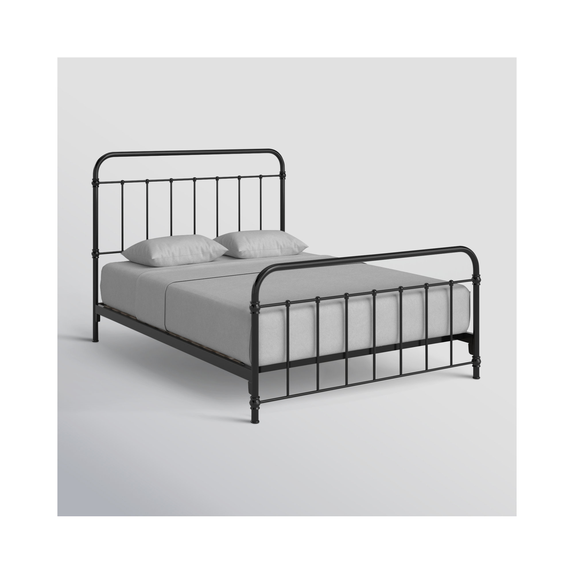 Niles Metal Bed, Queen, Black