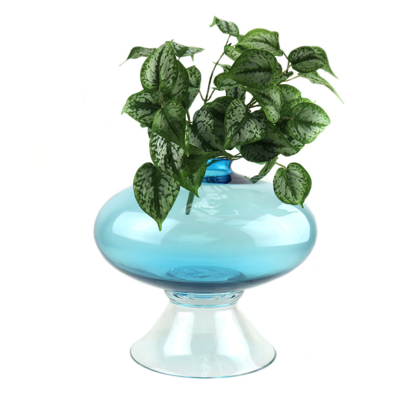 Aurora Handmade Glass Table Vase, Aqua