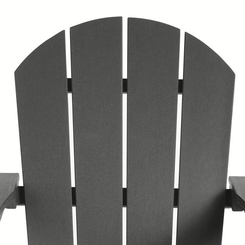 Chaise Adirondack berçante en PEHD Laguna, Gris foncé