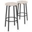 Round Kitchen Backless Bar Stool With Footrest-1456682464