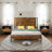 Vivian DELUXE Platform Bed Frame with Headboard – Acacia Wood-1258201846-1218645927