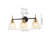 3-Light Modern Clear Glass Vanity Light