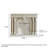 59.06"White Solid Wood Decorative Cabinet Fireplace Mantel-1664443719
