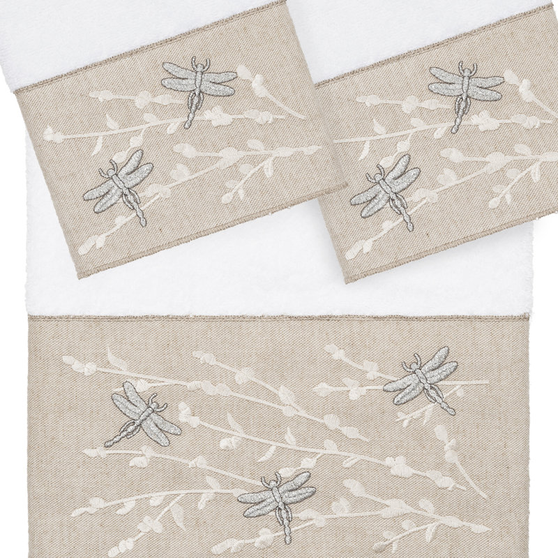 Ensemble de serviettes 3 pièces Braelyn 1BT2HT, Blanc