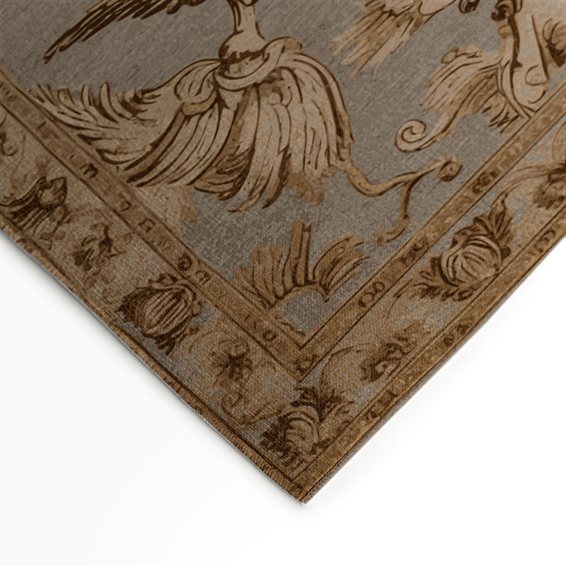 Tapis d'intérieur et d'extérieur brun français, Rectangulaire 3 pi x 5 pi