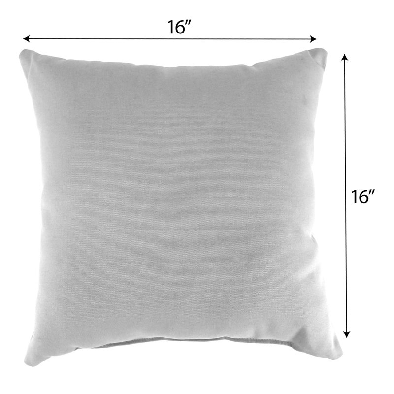 16" x 16" Tufted Indoor Throw Pillow with Button, Light Teal, 16H x 16"W