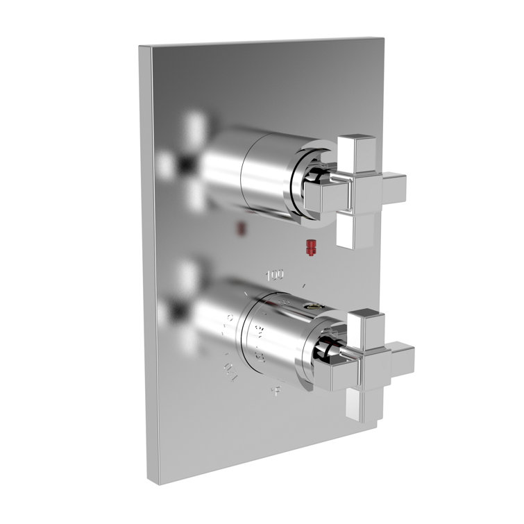 Malvina 1/2" Square Thermostatic Trim Plate With Handle