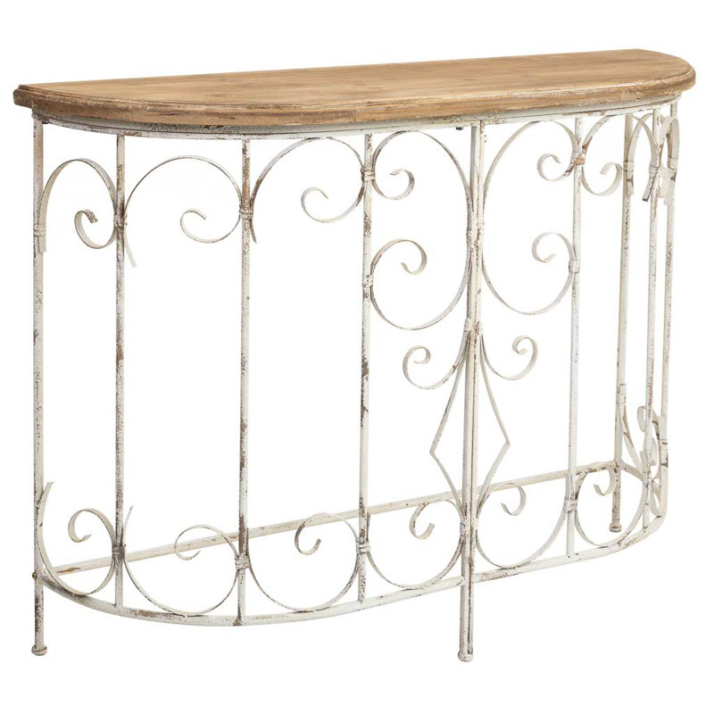 Sunfield 109cm Solid Wood Top Console Table
