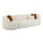 Tov Furniture Fickle Cream Boucle 2-Piece Modular RAF Sofa-1024303466