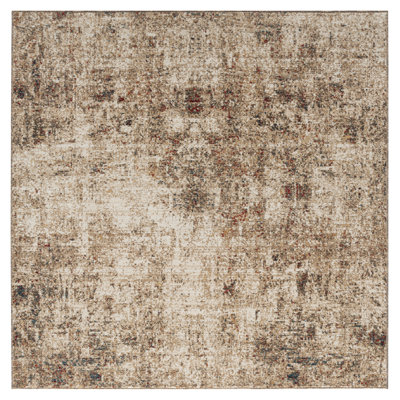 Hoddesd Abstract Area Rug in Ivory