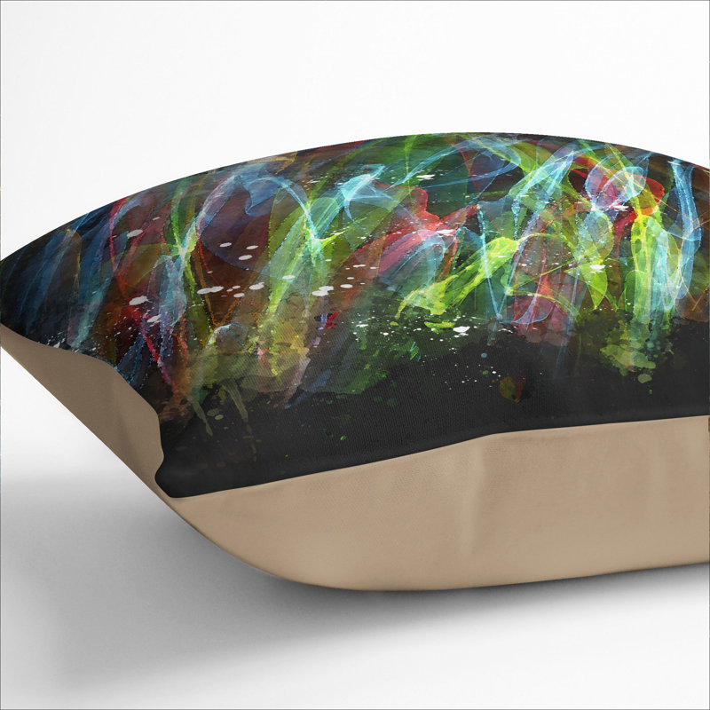 Rainbow Smoke Vol (5) Square Throw Cushion, 55cm H x 55cm W x 20cm D, Stone