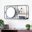Aspinwall Metal Flat Wall Mirror with Shelves