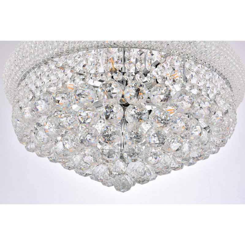 Lustre empire à intensité variable 14 lumières Hallsburg, H 32 po x l 24 po x P 24 po, Coupe royale, Chrome