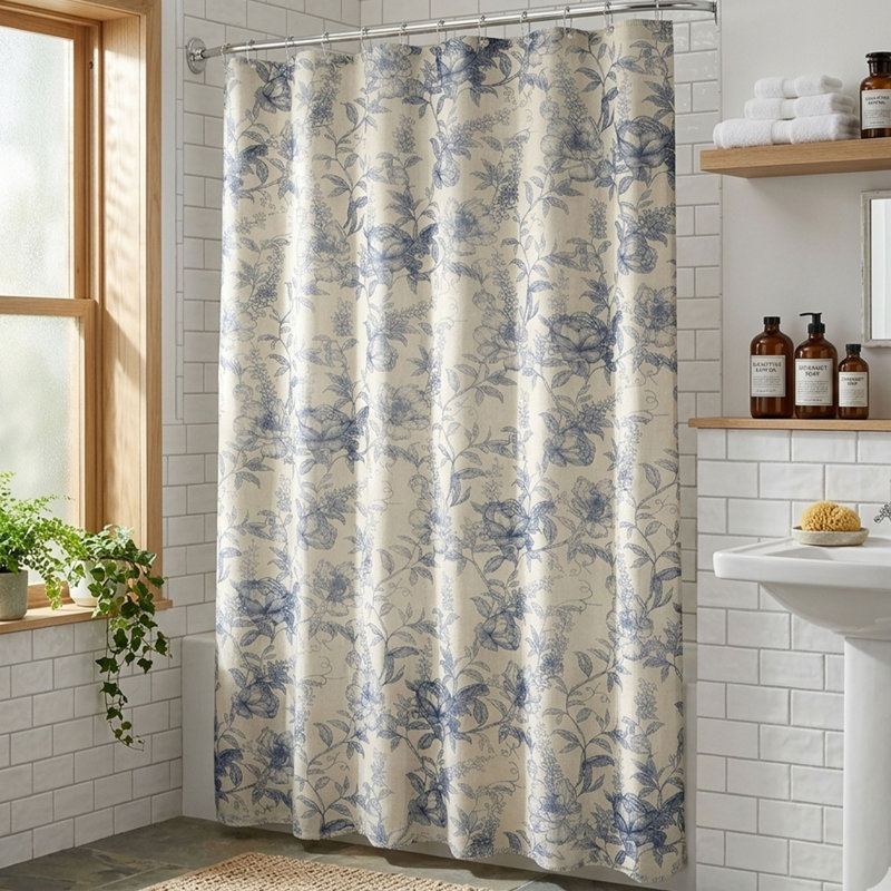 Rideau de douche Farmhouse Blue Floral