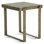Rhodes 20" Side Table With Marble And Antique Brass