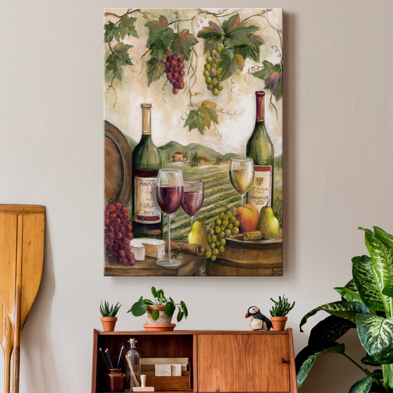 «Country Country Red and White», reproduction d'art sur toile tendue, H 20 po x l 16 po x P 1 po