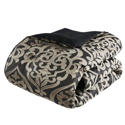 8Pcs King Comforter , Texture, Decorative Pillows, Machine Washable Weave, ,
