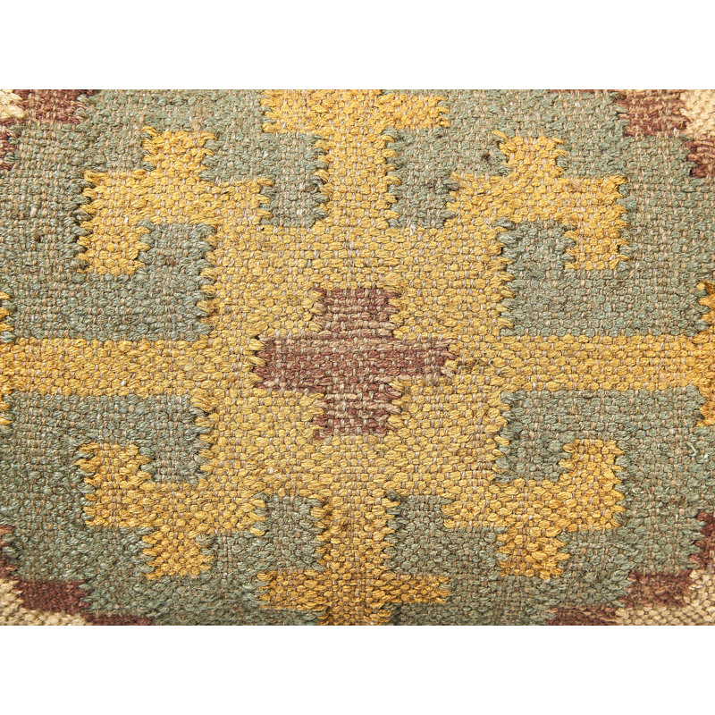 Arvell 50cm Wide Tufted Square Geometric Pouf Ottoman