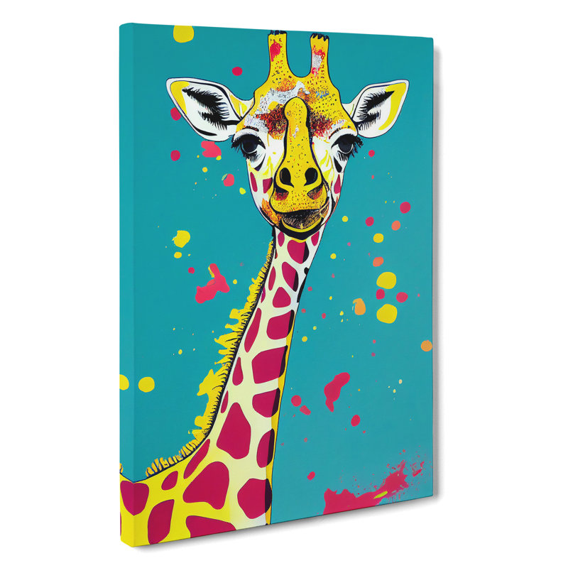 XC1022-1588X Colourful Giraffe No.2 - Wrapped Canvas Print, 50cm H x 35cm W x 3cm D