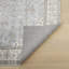 Traditional Light Blue Washable/Stain Guarded Area Rug -819136520
