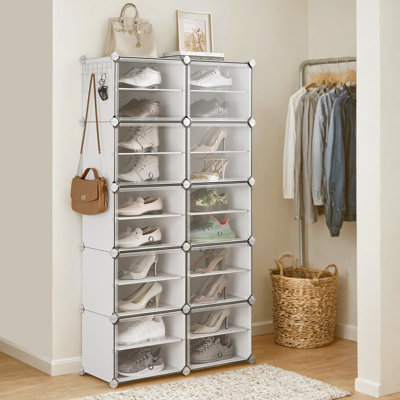 Rangement à 10 niveaux pour 40 paires de chaussures, armoire de rangement pour chaussures pour garde-robe