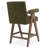 Brittnie 25.5" Full Back Walnut Wood Upholstered Counter Stool With Arms-1917701424