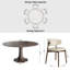 Ensemble de table de cuisine / salle à manger en bois massif (1 table, 4 chaises / 6 chaises) pour le confort du restaurant et de la maison alliant style intemporel-930703142-930703137-930930560