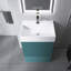 Meuble-lavabo autoportant moderne rayé 20 po avec lavabo en céramique