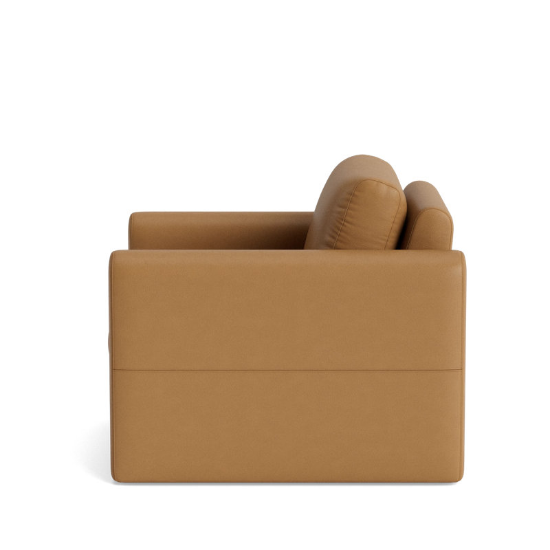 Knox Leather Accent Chair, Leather - Butterscotch