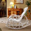 Chaise berçante en rotin Real
