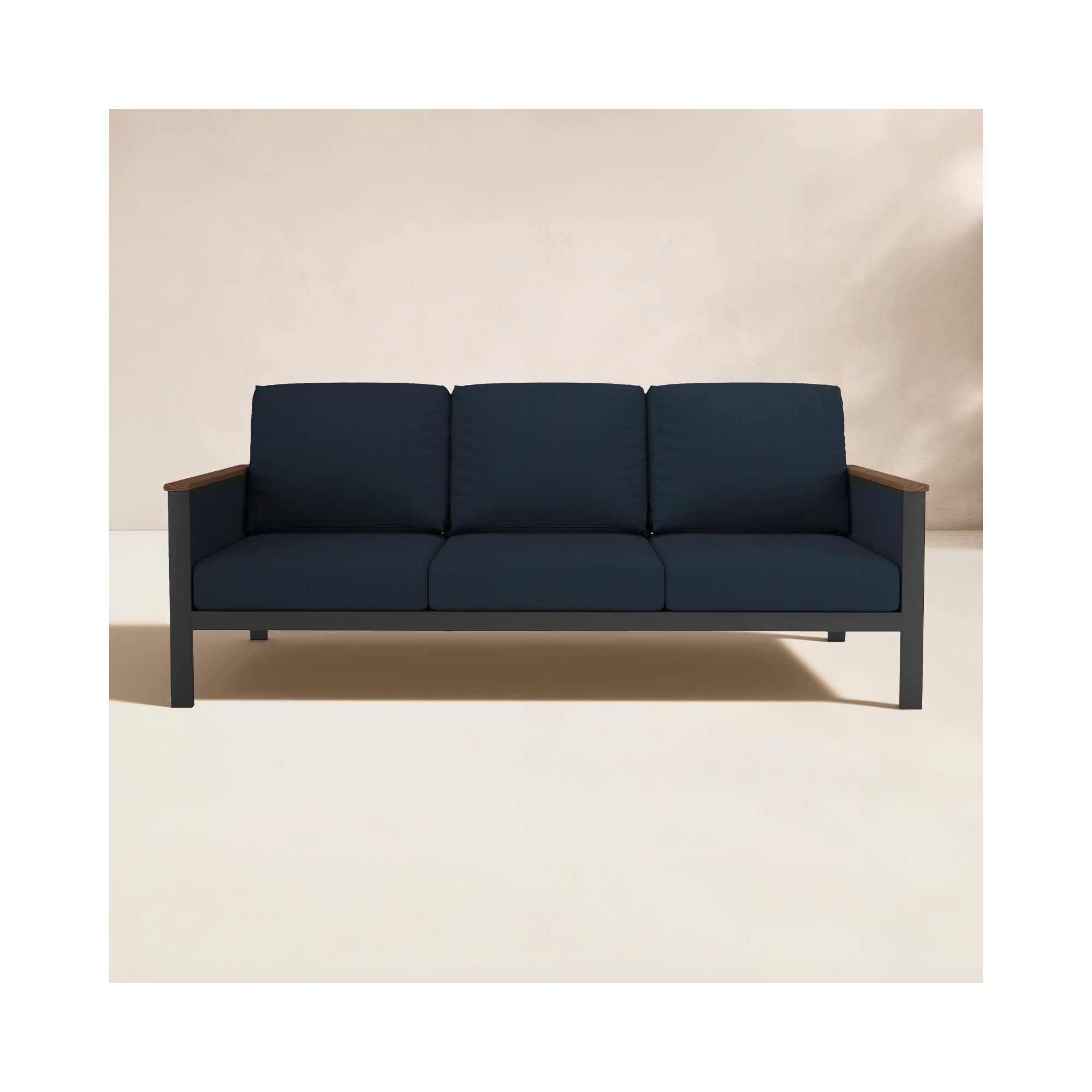 Townsend 80'' Wide Outdoor Patio Sofa with Sunbrella® Cushions, Canvas Navy