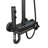 41.5" H Black Space-Aluminum Rain Shower System, Digital Display & Push-Button Switch