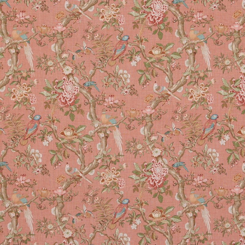 Ashmore Eltham 100% Linen Fabric, Red