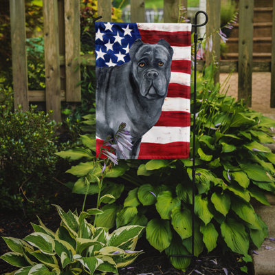 2 côtés en polyester de 2 côtés american drapeau de jardin