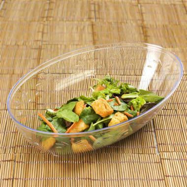 24 oz Botnen Plastic Disposable Salad Bowls with Lids (Set of 150) Prep & Savour