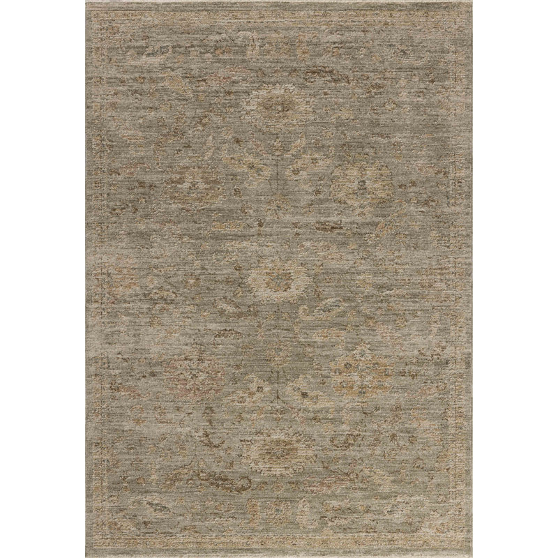 Bungalow Rose Wrobel Sage / Multi Area Rug, Round 7'10"