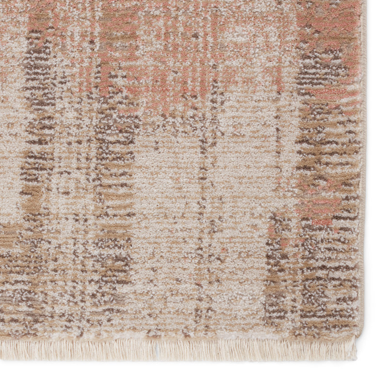 Tapis taupe à motif abstrait Sanaa, Rectangle 9 pi 6 po x 12 pi 7 po
