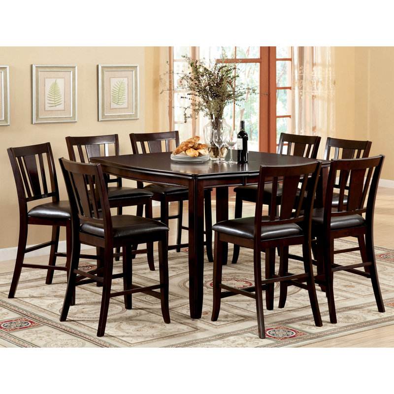 Birchover Wood 9-Piece Dining Table Set