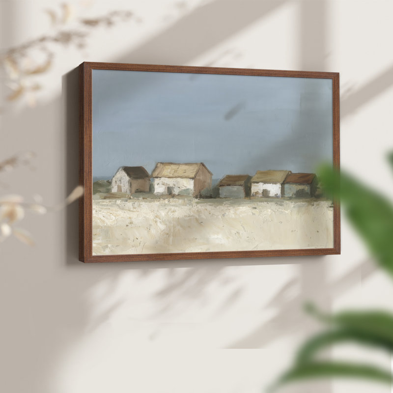 Seafront Shanties I -Framed Print - Restickable, Noyer, H 22 po x l 28 po