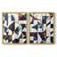 ABSTRACT Series LII - Impression encadrée de qualité supérieure - prête à être accrochée - aucun clou requis - aucun clou requis-204899396-204899398