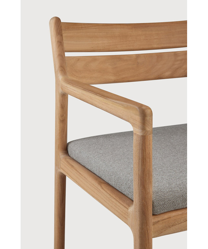 Jack Outdoor Teak Dining Armchair, Mocha