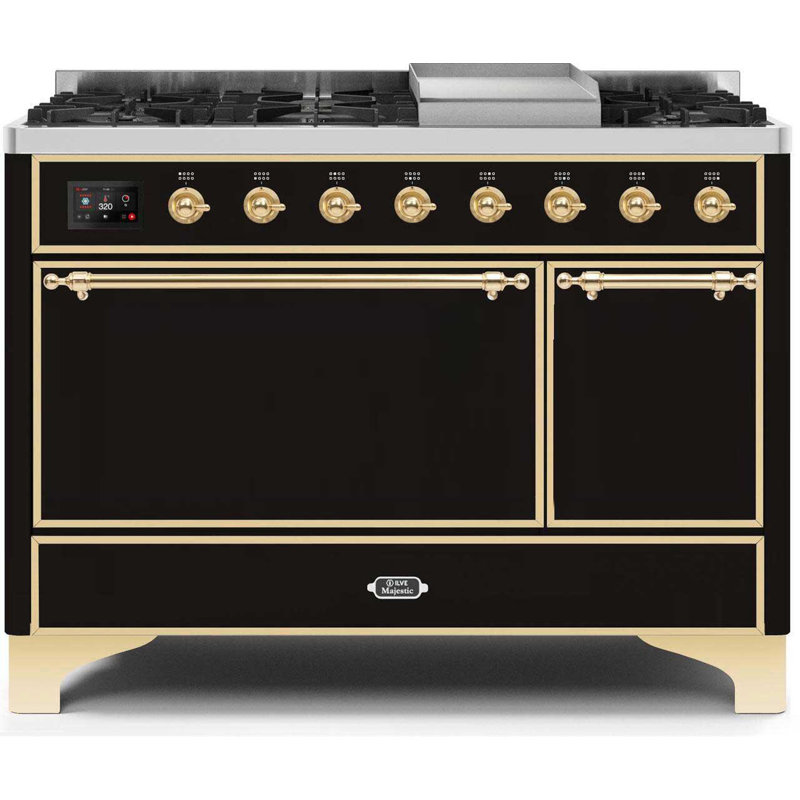Majestic II 47.83" 5.02 Cu.Ft. Freestanding Dual Fuel with Griddle and Convection Oven, Stainless Steel/Copper