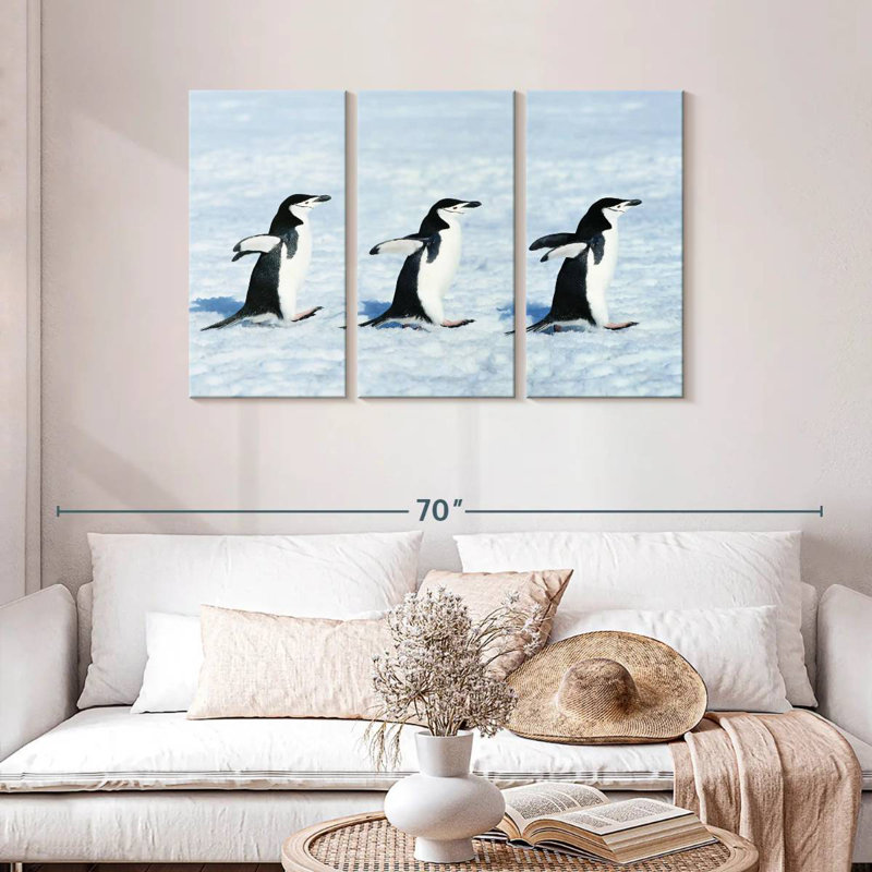 Winter Penguins, 28" H x 45" W