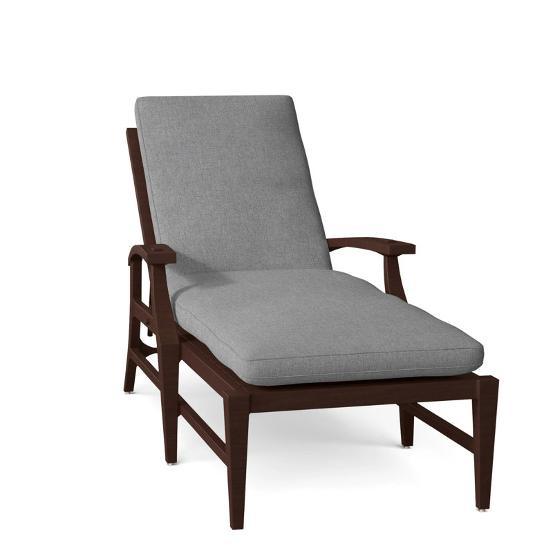 Chaise longue d'extérieur en aluminium Croquet, Welt, Brume Verona, Acajou