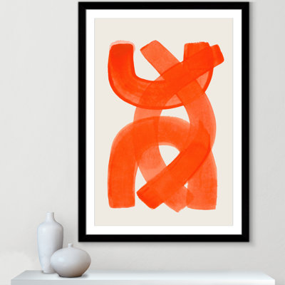 «Orange Strokes Print» par Haniff