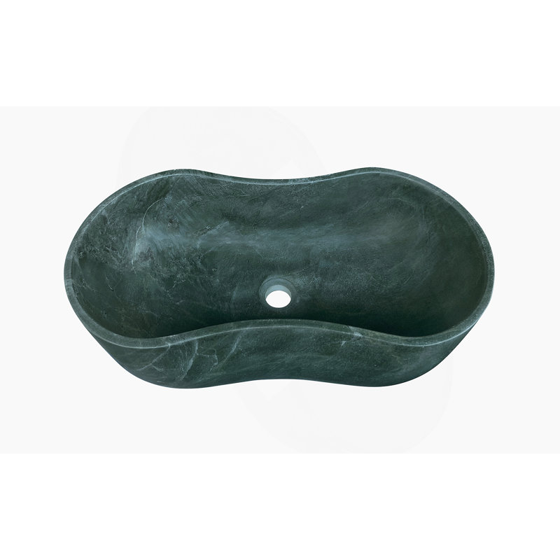 Lavabo de salle de bain Ã  poser avec trou de vidange prÃ©-percÃ©, Green