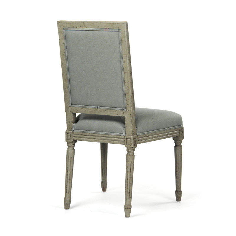 Chaise d'appoint empilable capitonnée Bodil, gris