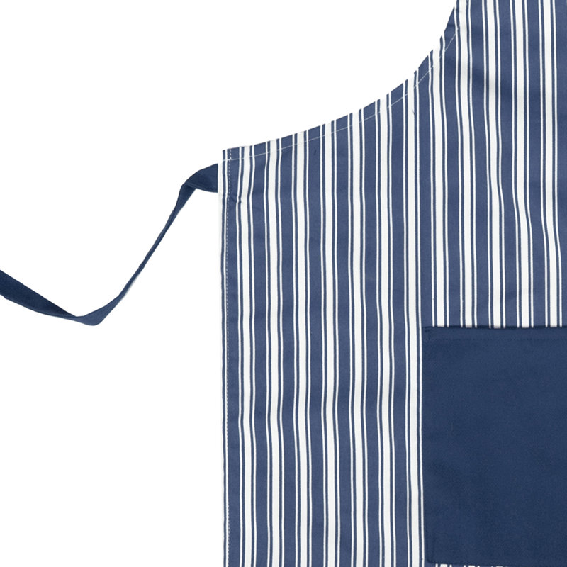 Adjustable Striped Apron, Blue/White